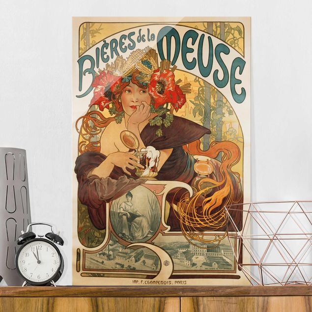 Tableau Alphonse Mucha Alfons Mucha - Affiche pour la bière La Meuse