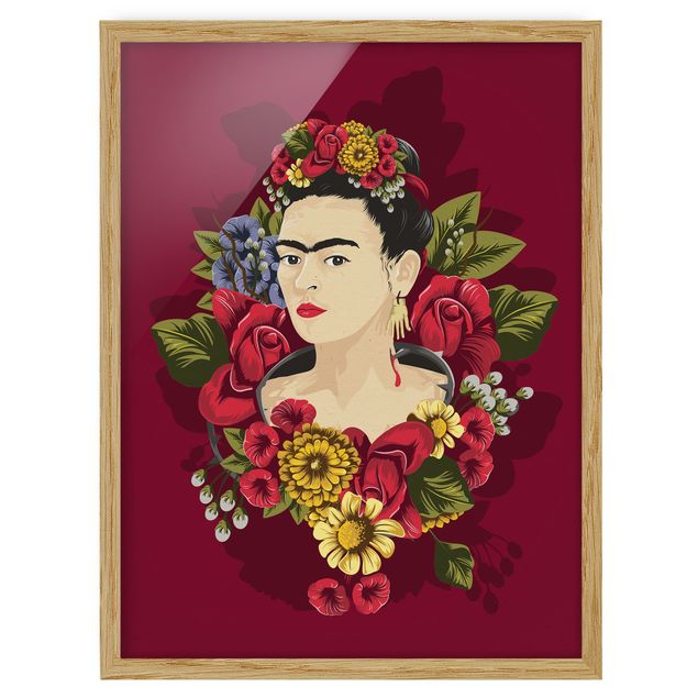 Tableau moderne Frida Kahlo - Roses
