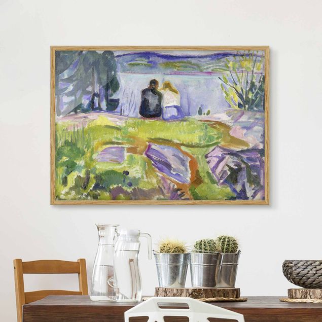 Tableaux Artistiques Edvard Munch - Printemps (Couple d'amoureux sur le rivage)