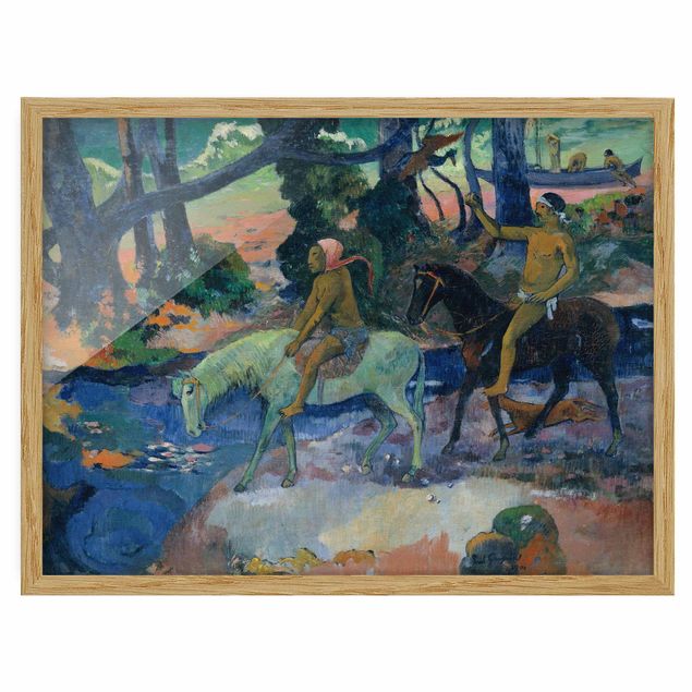 Tableaux encadrés animaux Paul Gauguin - L'évasion, le gué
