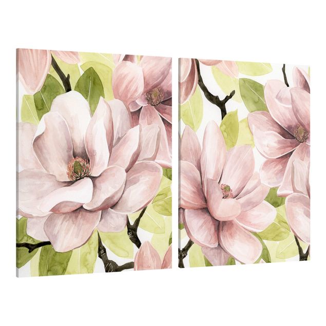 Tableaux florals Lot I - Magnolia Blush