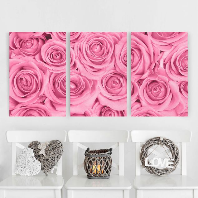 Déco mur cuisine Roses roses