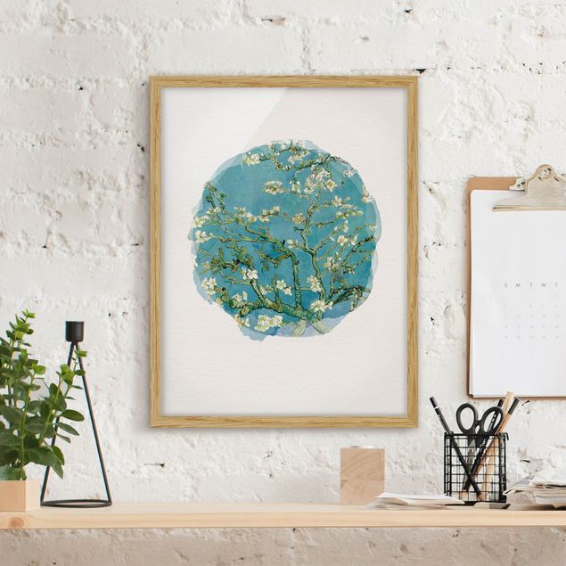 Toile impressionniste Aquarelles - Vincent Van Gogh - Amandiers en fleur