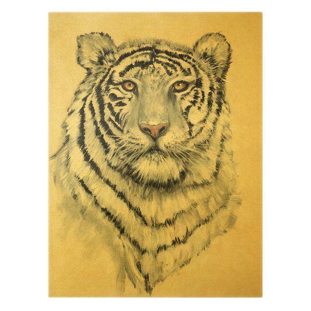 Tableaux Portrait Tigre Blanc I