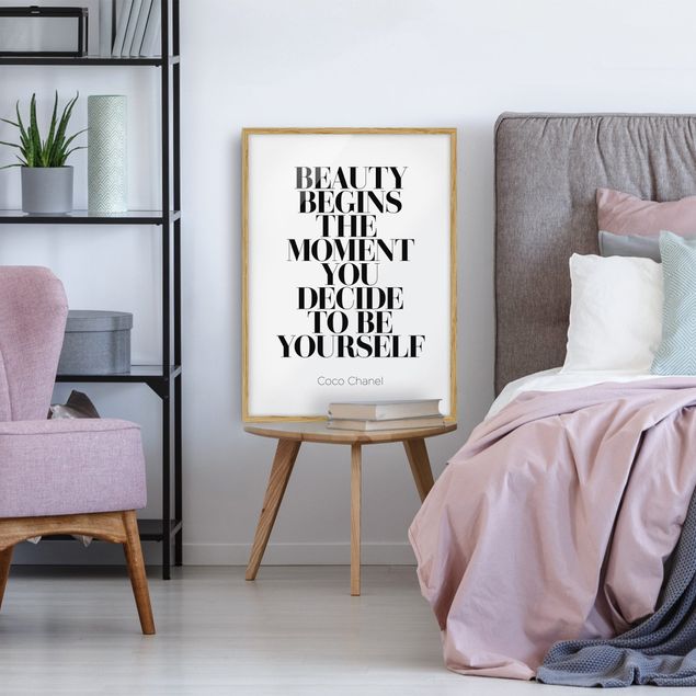 Affiches encadrées citations Be Yourself Coco Chanel