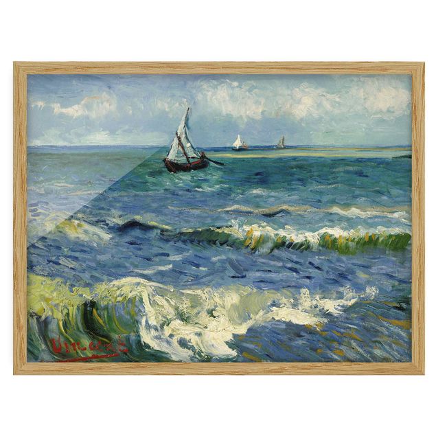 Toile impressionniste Vincent Van Gogh - Paysage marin près des Saintes-Maries-De-La-Mer