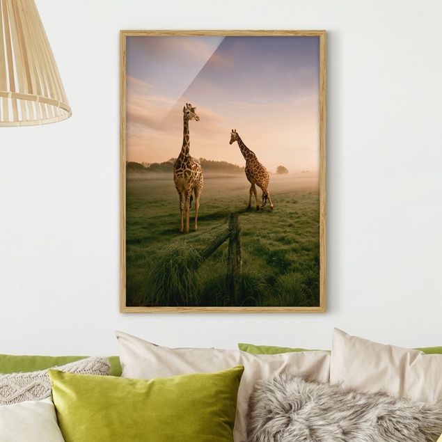 Déco mur cuisine Surreal Giraffes