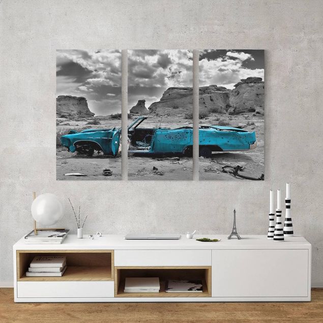 Tableau paysage Turquoise Cadillac