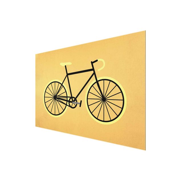Tableaux Bicyclette en jaune