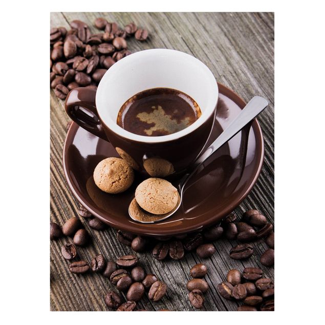 Tableaux sur toile avec café Tasses à café avec grains de café