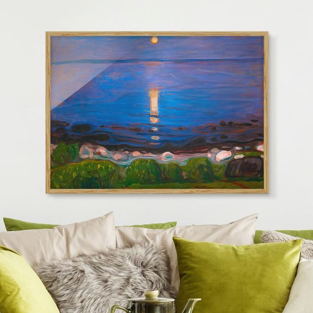 Tableaux encadrés plage & mer Edvard Munch - Nuit d'été au bord de la plage
