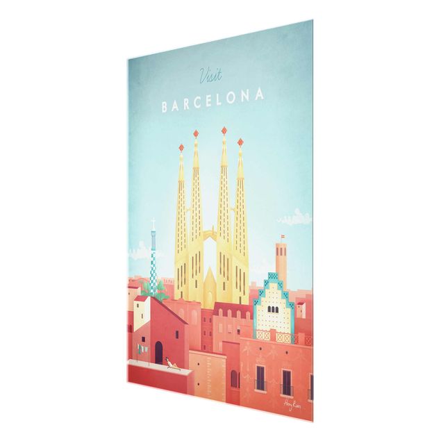Tableaux de Henry Rivers Poster de voyage - Barcelone