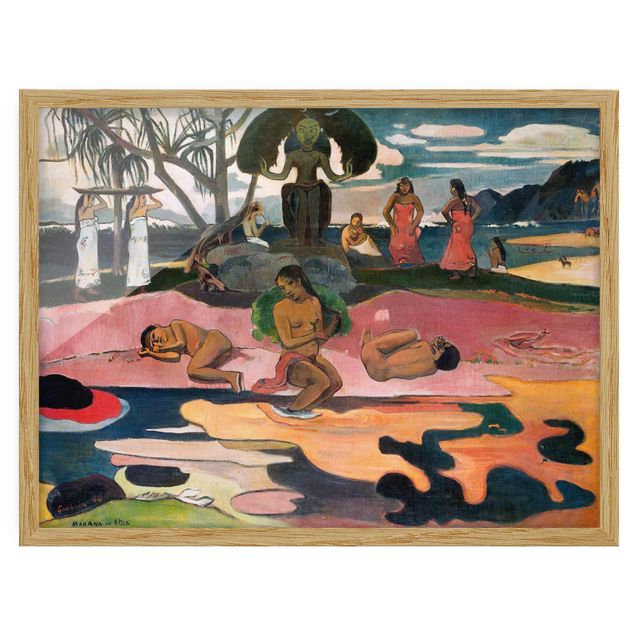 Toile impressionniste Paul Gauguin - Le jour des dieux (Mahana No Atua)