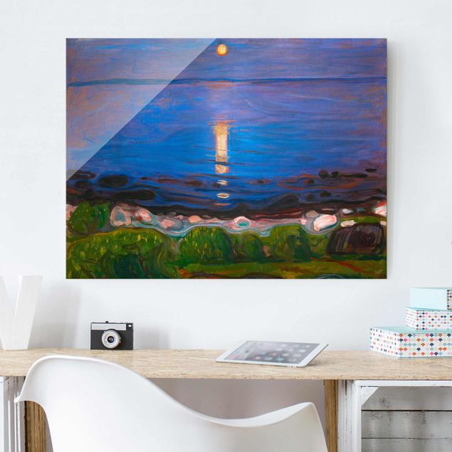 Tableaux moderne Edvard Munch - Nuit d'été au bord de la plage