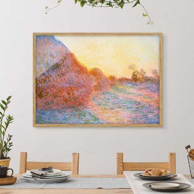 Décorations cuisine Claude Monet - Botte de foin au soleil