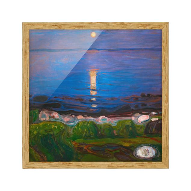 Tableau bord de mer Edvard Munch - Nuit d'été au bord de la plage