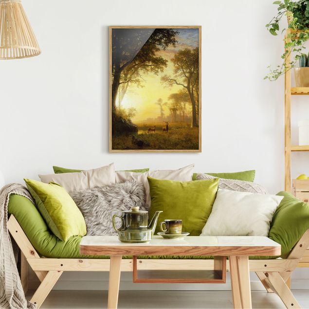 Tableaux romantisme Albert Bierstadt - Lumière dans la forêt