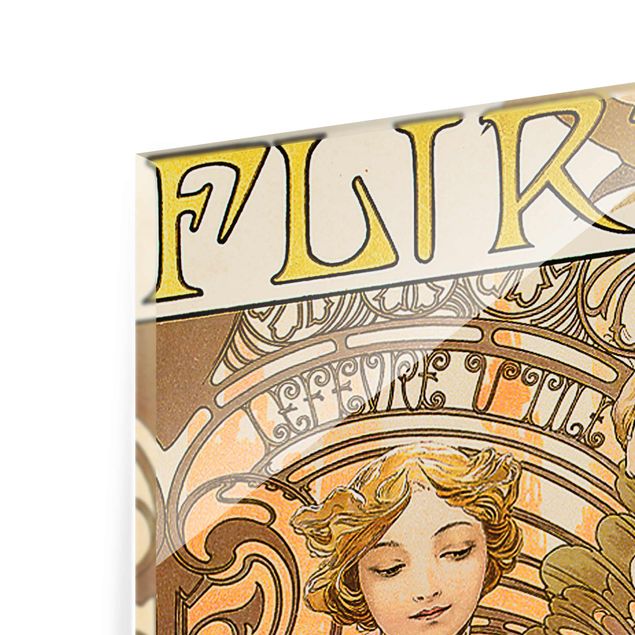 Tableaux vintage Alfons Mucha - Affiche publicitaire pour Flirt Biscuits