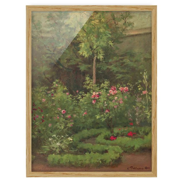 Tableaux romantisme Camille Pissarro - Un jardin de roses