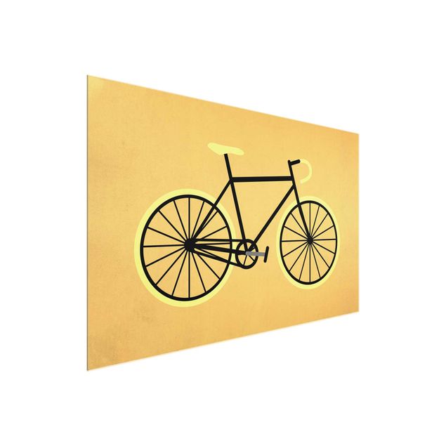 Tableaux jaunes Bicyclette en jaune