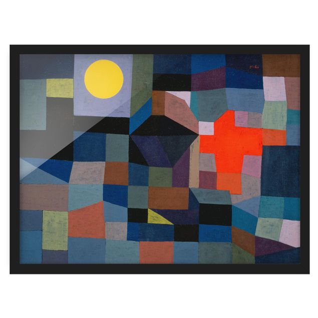 Tableau art abstrait Paul Klee - Feu à la pleine lune