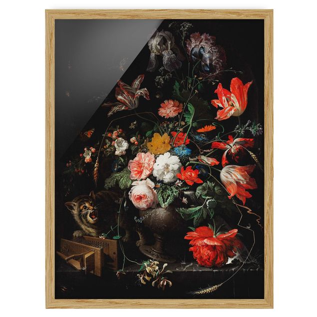 Tableaux encadrés fleurs Abraham Mignon - Le Bouquet Renversé