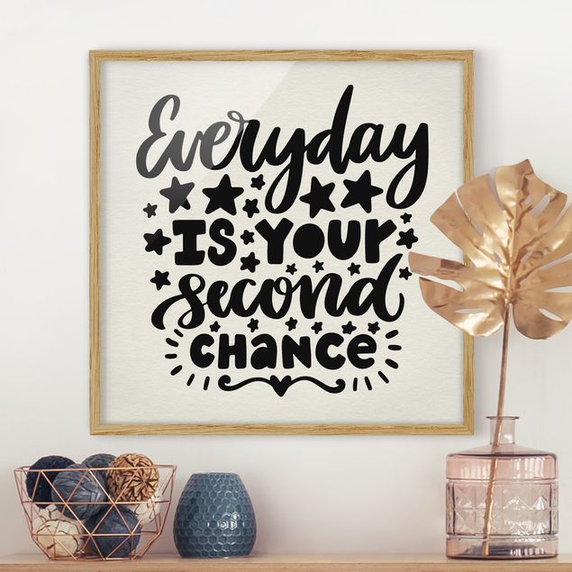 Déco murale cuisine Everyday Is Your Second Chance
