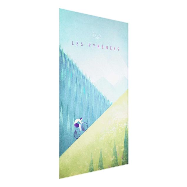 Tableau verre montagne Poster de voyage - Les Pyrénées