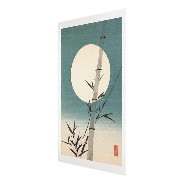 Tableaux rétro Dessin Japonais Bambou Et Lune