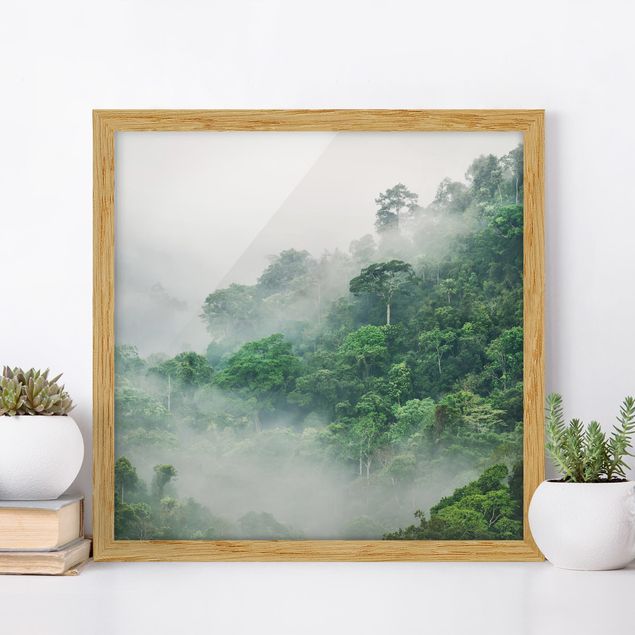 Déco murale cuisine Jungle dans le brouillard