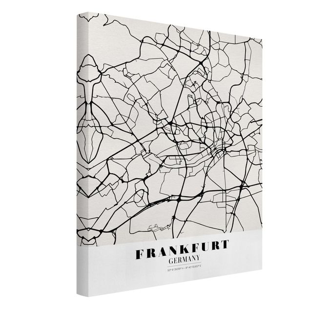Tableaux mappemonde Plan de ville de Francfort - Classique