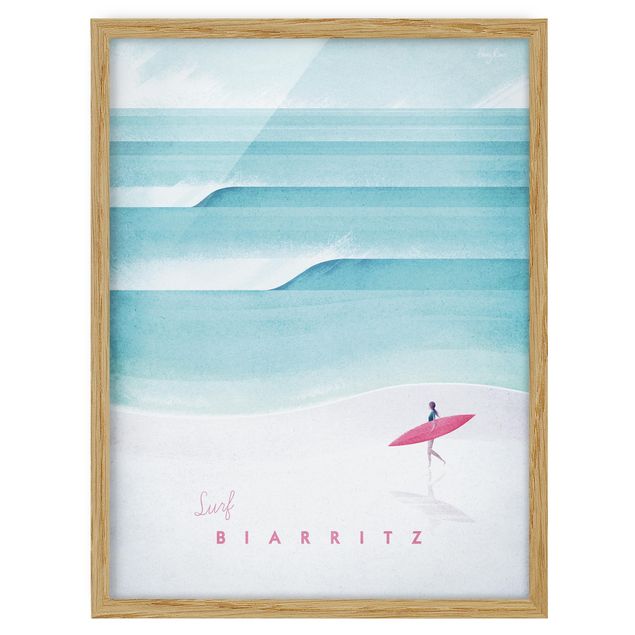 Tableaux mer Poster de voyage - Biarritz