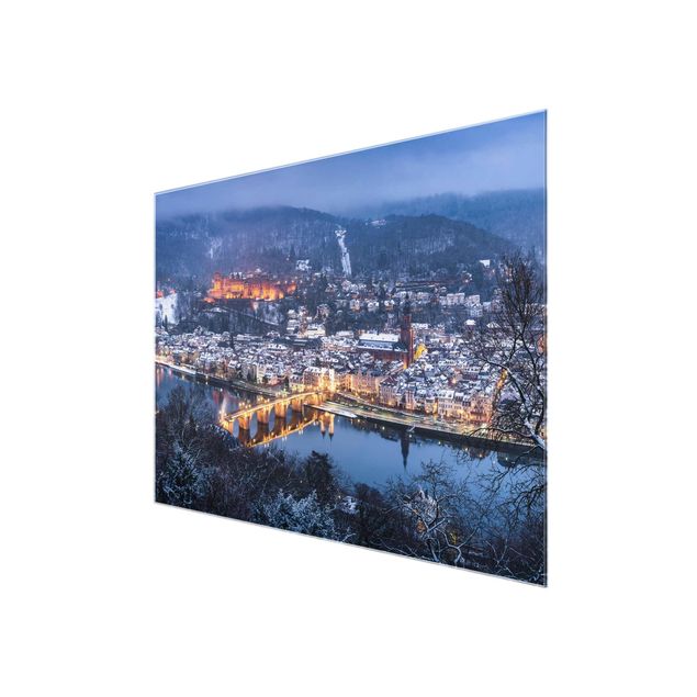 Tableau de ville Heidelberg en hiver