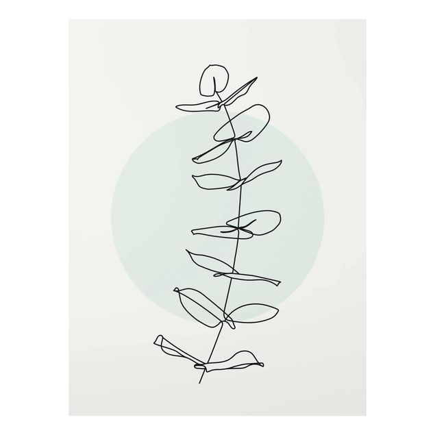 Tableaux fleurs Géométrie de la branche Cercle Line Art