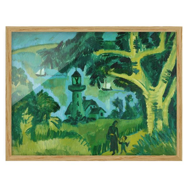 Tableaux encadrés paysage Ernst Ludwig Kirchner - Phare sur Fehmarn