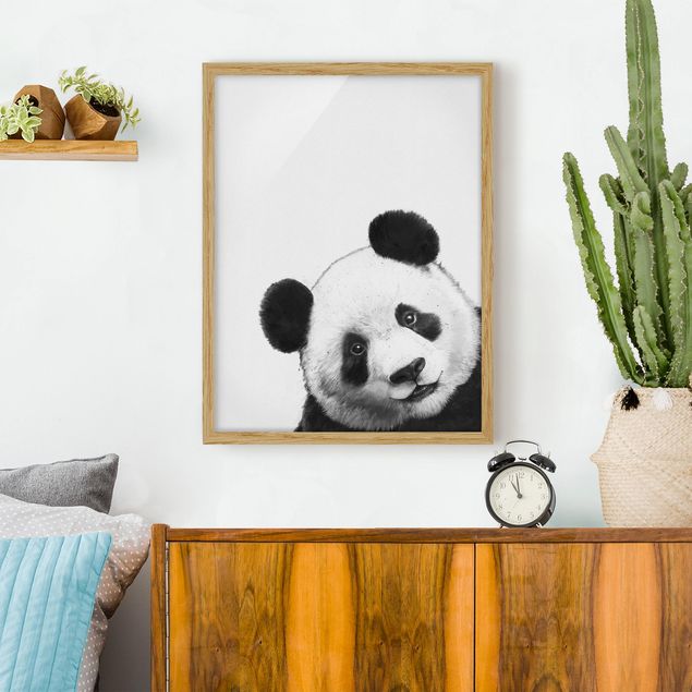 Tableaux ours Illustration Panda Dessin Noir Et Blanc