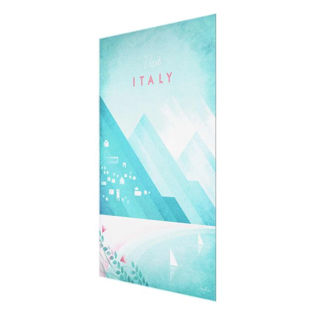 Tableaux en verre architecture & skyline Poster de voyage - Italie