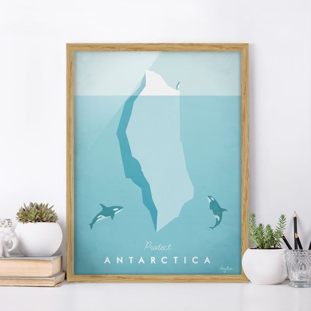 Tableaux encadrés plage & mer Poster de voyage - Antarctique