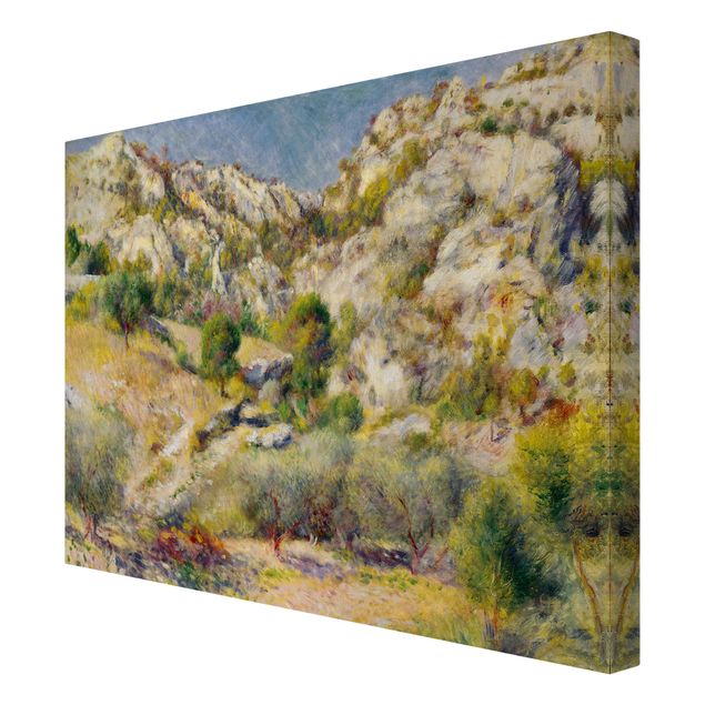 Toile paysage montagne Auguste Renoir - Rocher à l'Estaque