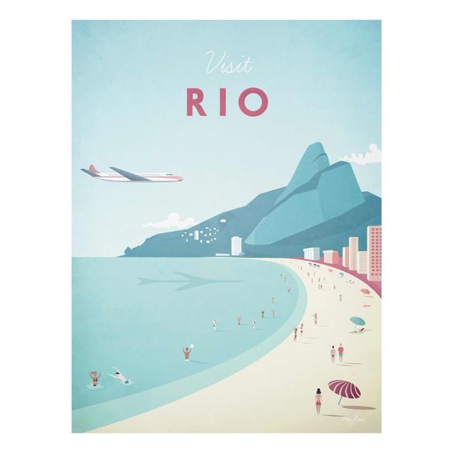 Tableaux en verre architecture & skyline Poster de voyage - Rio De Janeiro