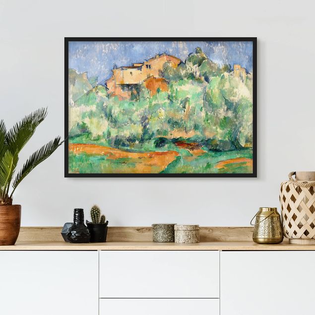 Poster encadré - Paul Cézanne - House And Dovecote At Bellevue