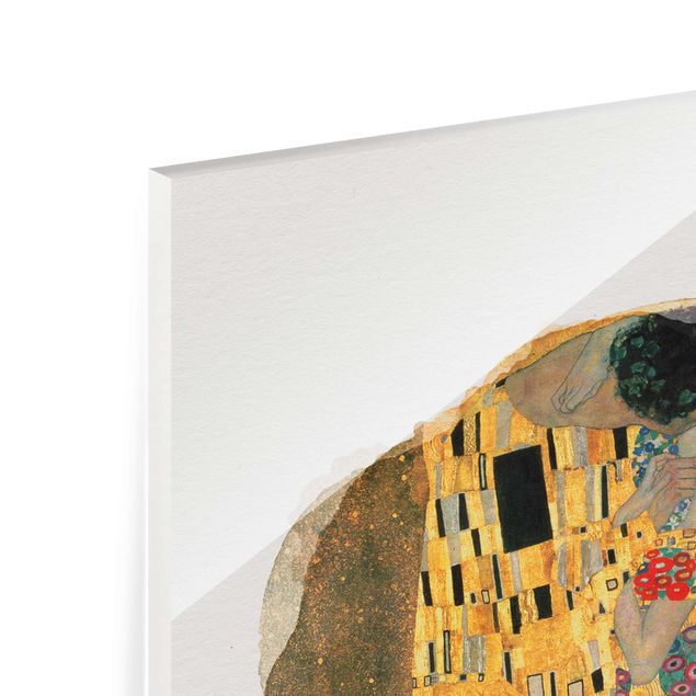 Tableau reproduction Aquarelles - Gustav Klimt - Le baiser