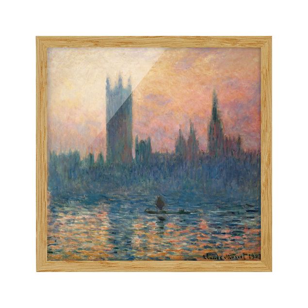Tableau Londres Claude Monet - Coucher de soleil à Londres
