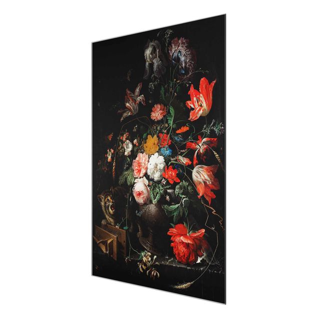 Tableau fleurs Abraham Mignon - Le Bouquet Renversé