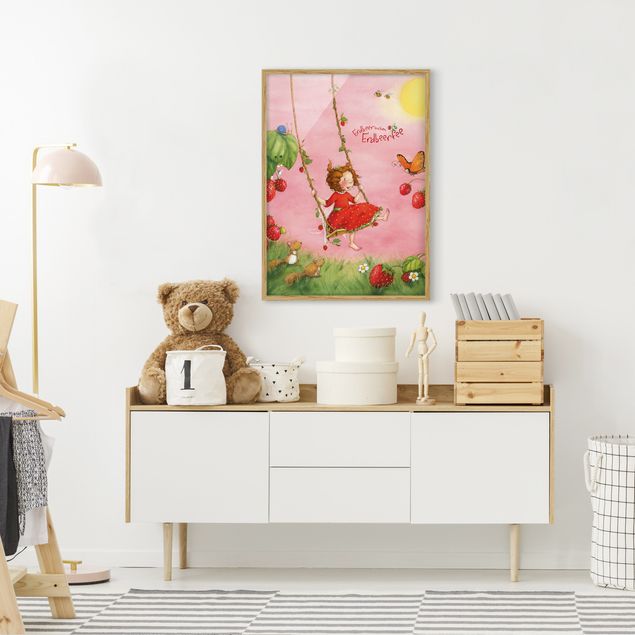 Tableau couleur rose The Strawberry Fairy - La balançoire dans l'arbre