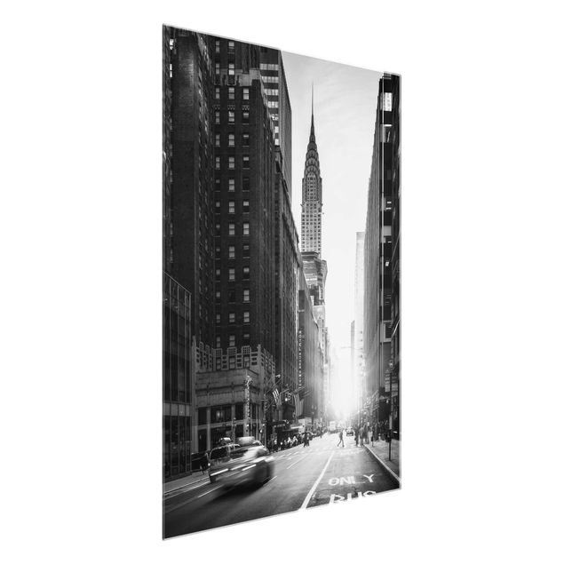 Tableaux en verre architecture & skyline New York animée
