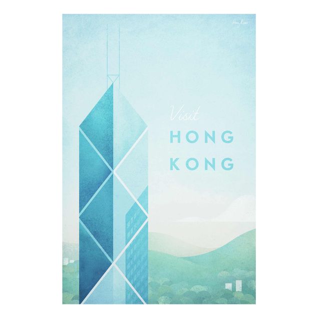 Tableau ville Poster de voyage - Hong Kong