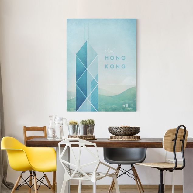 Tableaux Asie Poster de voyage - Hong Kong