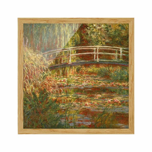 Tableaux arbres Claude Monet - Étang de nénuphars et pont japonais (Harmonie en rose)