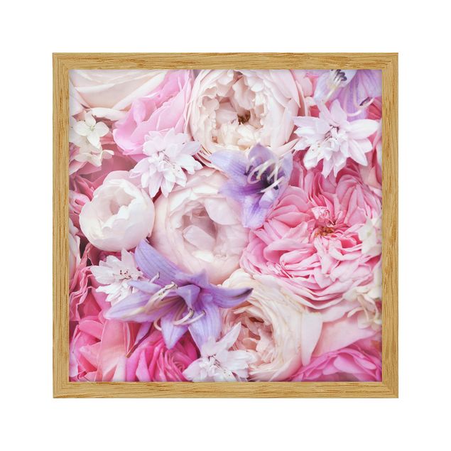 tableaux floraux Shabby Roses avec Bluebells